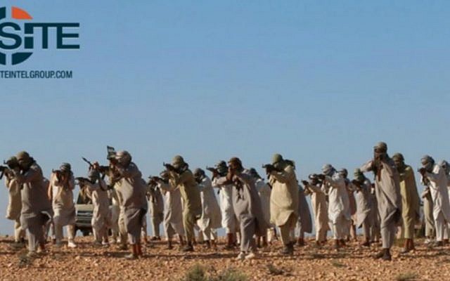 This image posted online February 5, 2016 by supporters of the Tripoli Province of the Islamic State (IS) in Libya on a social media site and vetted by SITE Intel Group shows fighters training at a jihadist camp in Libya. (Militant photo via AP) This image posted online February 5, 2016 by supporters of the Tripoli Province of the Islamic State (IS) in Libya on a social media site and vetted by SITE Intel Group shows fighters training at a jihadist camp in Libya. (Militant photo via AP)