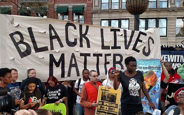 Protesters attend a Black Lives Matter demonstration in New York on April 29, 2015. (CC BY-SA Wikimedia commons, The All-Nite Images) Protesters attend a Black Lives Matter demonstration in New York on April 29, 2015. (CC BY-SA Wikimedia commons, The All-Nite Images)