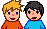 An emoji of two men holding hands