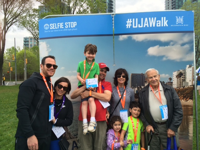 Sam Hershenhorn, 90, and family at the 2015 Walk with Israel in downtown Toronto. This year will mark Hershenhorn's 46th year of participation. (courtesy) Sam Hershenhorn, 90, and family at the 2015 Walk with Israel in downtown Toronto. This year will mark Hershenhorn's 46th year of participation. (courtesy)