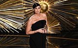 Actress Sarah Silverman speaks onstage during the 88th Annual Academy Awards in Hollywood, California, February 28, 2016. (Kevin Winter/Getty Images)