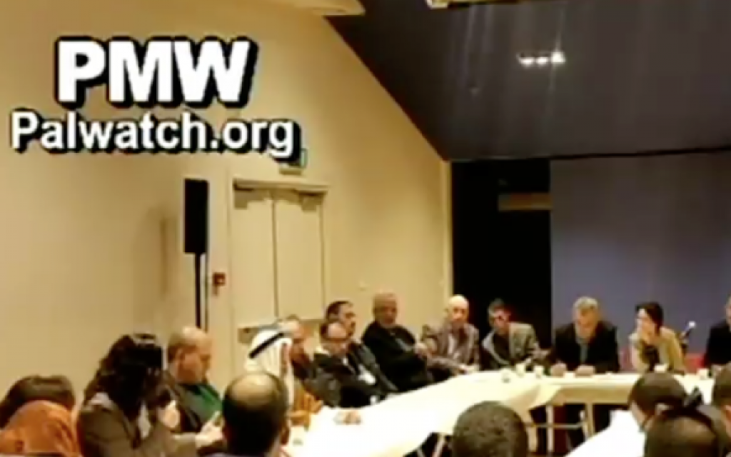 Israeli Arab MKs meet with families of Palestinian terrorists, February 2, 2016 (Palestinian Media Watch) Israeli Arab MKs meet with families of Palestinian terrorists, February 2, 2016 (Palestinian Media Watch)
