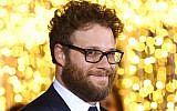 Seth Rogen attending the premiere of ‘The Night Before’ in Los Angeles, November 18, 2015. (Jason Merritt/Getty Images/JTA)