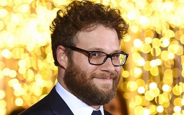 Seth Rogen attending the premiere of ‘The Night Before’ in Los Angeles, November 18, 2015. (Jason Merritt/Getty Images/JTA) Seth Rogen attending the premiere of ‘The Night Before’ in Los Angeles, November 18, 2015. (Jason Merritt/Getty Images/JTA)