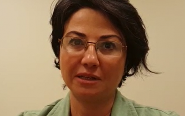 Balad MK Hanin Zoabi criticizes the Knesset's Ethics Committee decision to remove her from Knesset in a clip she released on February 8, 2016. (Screen capture) Balad MK Hanin Zoabi criticizes the Knesset's Ethics Committee decision to remove her from Knesset in a clip she released on February 8, 2016. (Screen capture)