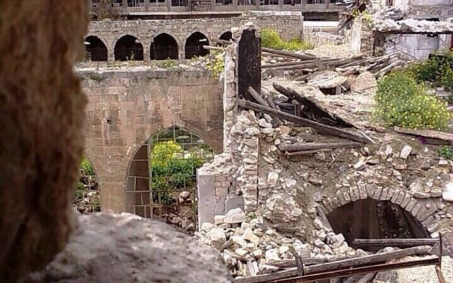 The Central Synagogue of Aleppo in January 2016. (Courtesy/Moti Kahana)