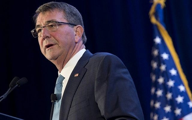 US Secretary of Defense Ashton Carter speaks at The Economic Club of Washington in Washington, DC, February 2, 2016. (AFP/Saul Loeb) US Secretary of Defense Ashton Carter speaks at The Economic Club of Washington in Washington, DC, February 2, 2016. (AFP/Saul Loeb)