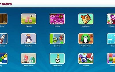 Screenshot of the Kidoz game portal (Courtesy)