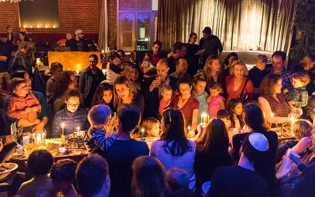A Hanukkah celebration at The Kitchen in San Francisco on December 9, 2015. (Q Lam)