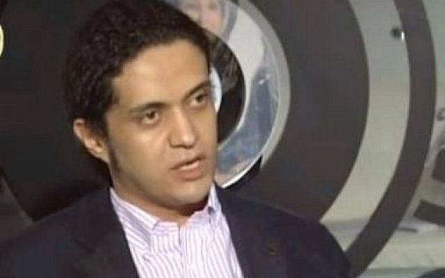 Palestinian poet Ashraf Fayadeh during a television interview with the Saudi television Culture Channel in 2013. (Screenshot from YouTube) Palestinian poet Ashraf Fayadeh during a television interview with the Saudi television Culture Channel in 2013. (Screenshot from YouTube)