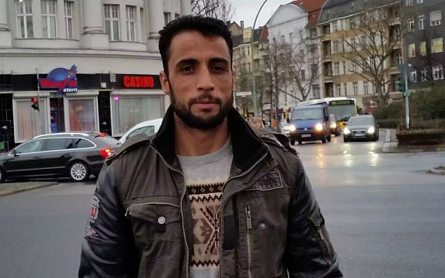 Mustafa Said, 31, of Baglan, Afghanistan, now lives in Berlin (Raphael Ahren/TOI)