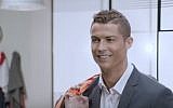 Football player Cristiano Ronaldo in an Israeli ad for Hot cable internet (YouTube screen capture)
