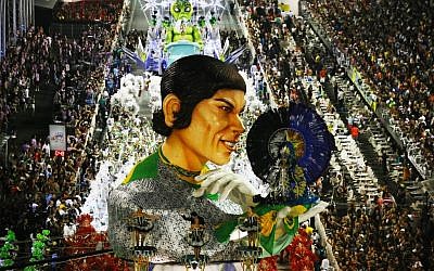 The winning flagship float of the Sao Paulo's 2015 festival made by the Vai-Vai samba school. (Robson Lajes/LIGASP) 