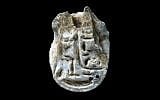 3,500-year-old scarab amulet found by a hiker in the Galilee, January 2016 (Clara Amit/Israel Antiquities Authority)