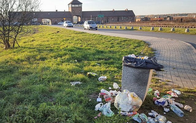 The SS "tower of death" entrance to the former German death camp Auschwitz-Birkenau in Poland, November 2015. (Matt Lebovic/The Times of Israel) The SS "tower of death" entrance to the former German death camp Auschwitz-Birkenau in Poland, November 2015. (Matt Lebovic/The Times of Israel)