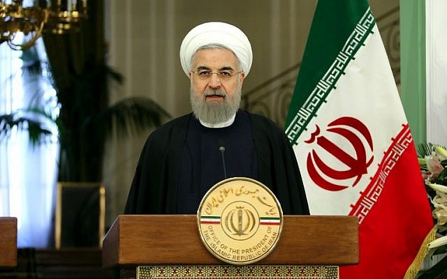 Iranian President Hassan Rouhani speaks during a press-conference following a meeting with his Swiss counterpart in the capital Tehran, on February 27, 2016. (AFP/Atta Kenare) Iranian President Hassan Rouhani speaks during a press-conference following a meeting with his Swiss counterpart in the capital Tehran, on February 27, 2016. (AFP/Atta Kenare)
