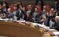 Members of the UN Security Council vote during a meeting on sanctions against North Korea on  March 2, 2016 at the United Nations in New York. (AFP/Don Emmert)