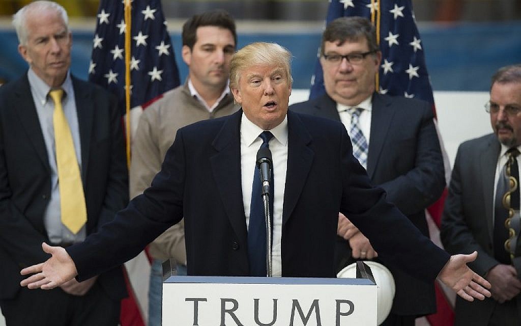 Republican presidential candidate Donald Trump speaks during a press conference at the Trump International Hotel in Washington, DC, March 21, 2016. (AFP/Jim Watson)