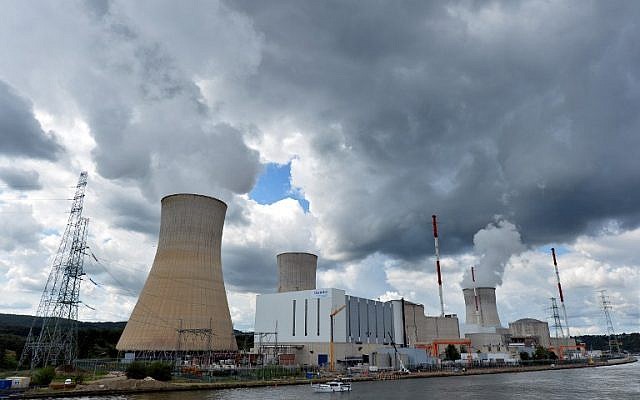 Nuclear power plant in Tihange, Belgium, on August 20, 2014. (AFP/Belga/Eric Lalmand, File)