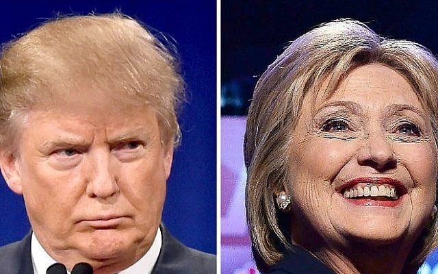 Republican presidential hopeful Donald Trump on January 14, 2016, and Democratic front-runner Hillary Clinton on February 4, 2016. (AFP/DSK) Republican presidential hopeful Donald Trump on January 14, 2016, and Democratic front-runner Hillary Clinton on February 4, 2016. (AFP/DSK)