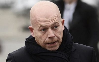 Sven Mary, Belgian lawyer of Paris attacks suspect Salah Abdeslam, arrives at the council chamber of Brussels on March 24, 2016, during ongoing investigations into the Paris and Brussels terror attacks. (AFP / Belga / DIRK WAEM)
