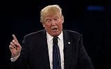 Republican presidential candidate Donald Trump addresses the annual policy conference of the American Israel Public Affairs Committee (AIPAC) in  Washington, DC, on March 21, 2016. (Alex Wong/Getty Images/AFP)