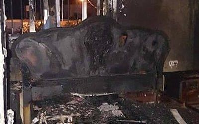 Damage caused to a home in the West Bank village of Duma after a suspected firebomb attack, March 20, 2016. (Facebook) Damage caused to a home in the West Bank village of Duma after a suspected firebomb attack, March 20, 2016. (Facebook)