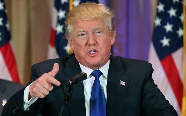 Republican presidential candidate Donald Trump speaks on Super Tuesday primary election night at the White and Gold Ballroom at The Mar-A-Lago Club in Palm Beach, Florida, Tuesday, March 1, 2016. (AP Photo/Andrew Harnik)