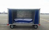 The coffin of an Israeli bombing victim at the airport in Istanbul, March 20, 2016. (Foreign Ministry)