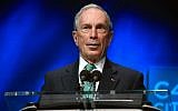 Former New York Mayor Michael Bloomberg speaks during the C40 cities awards ceremony in Paris, France. Dec. 3, 2015, (AP Photo/Thibault Camus, File)