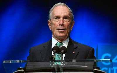 Former New York Mayor Michael Bloomberg speaks during the C40 cities awards ceremony in Paris, France. Dec. 3, 2015, (AP Photo/Thibault Camus, File)