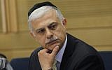 Former Shas MK Amnon Cohen in 2013. (Miriam Alster/Flash90)