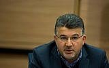 MK Yousef Jabareen attends a Knesset committee meeting on December 22, 2015. (Yonatan Sindel/Flash90)