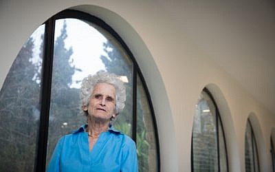 Israeli legal scholar Ruth Gavison at the Hebrew University in Jerusalem, February 22, 2016. (Nati Shohat/Flash90)