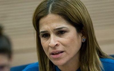 Kulanu MK Merav Ben Ari in the Knesset on February 24, 2016. (Yonatan Sindel/Flash90)