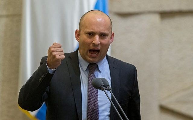 Naftali Bennett addressing the Knesset on March 28, 2016. (Yonatan Sindel/Flash90) Naftali Bennett addressing the Knesset on March 28, 2016. (Yonatan Sindel/Flash90)