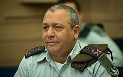 IDF Chief of Staff Gadi Eisenkot attends a Foreign Affairs and Defense Committee meeting at the Knesset in Jerusalem on March 15, 2016 (Yonatan Sindel/Flash90)