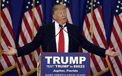 Republican presidential candidate Donald Trump speaks during a news conference at the Trump National Golf Club, Tuesday, March 8, 2016, in Jupiter, Fla. (AP Photo/Lynne Sladky) Republican presidential candidate Donald Trump speaks during a news conference at the Trump National Golf Club, Tuesday, March 8, 2016, in Jupiter, Fla. (AP Photo/Lynne Sladky)