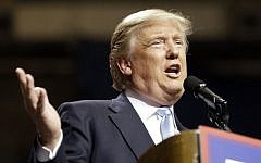 Republican presidential candidate Donald Trump speaks during a campaign rally in Fayetteville, NC, on Wednesday, March 9, 2016. (AP/Gerry Broome)
