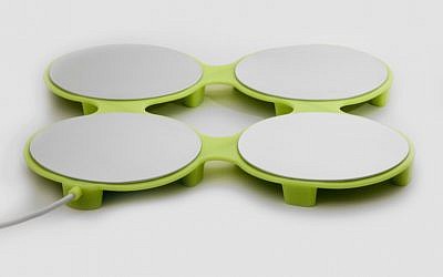The HotMat is the first foldable Shabbat hotplate on the market. (Courtesy Rafi Gabbay via JTA)