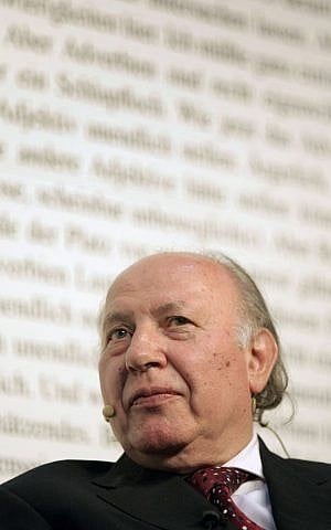 Hungarian writer Imre Kertesz attends the opening of the Book Basel fair in Basel, Switzerland, May 10, 2007. (Georgios Kefalas/Keystone via AP, file)