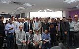 Ambassador of Belgium, Mr. John Cornet d’Elzius, Beta Group, Investors, VC's and Entrepreneurs visit the Nazareth Business Incubator Center, May 12, 2015 (Courtesy)