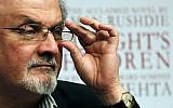 In this Tuesday, Jan. 29, 2013 file photo, author Salman Rushdie attends a promotional event for “Midnight’s Children” in Mumbai, India. (AP Photo/Rajanish Kakade, file)