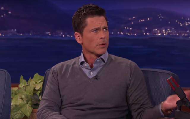 Rob Lowe talks to Conan O'Brien in February 2016 (screen capture: YouTube) Rob Lowe talks to Conan O'Brien in February 2016 (screen capture: YouTube)