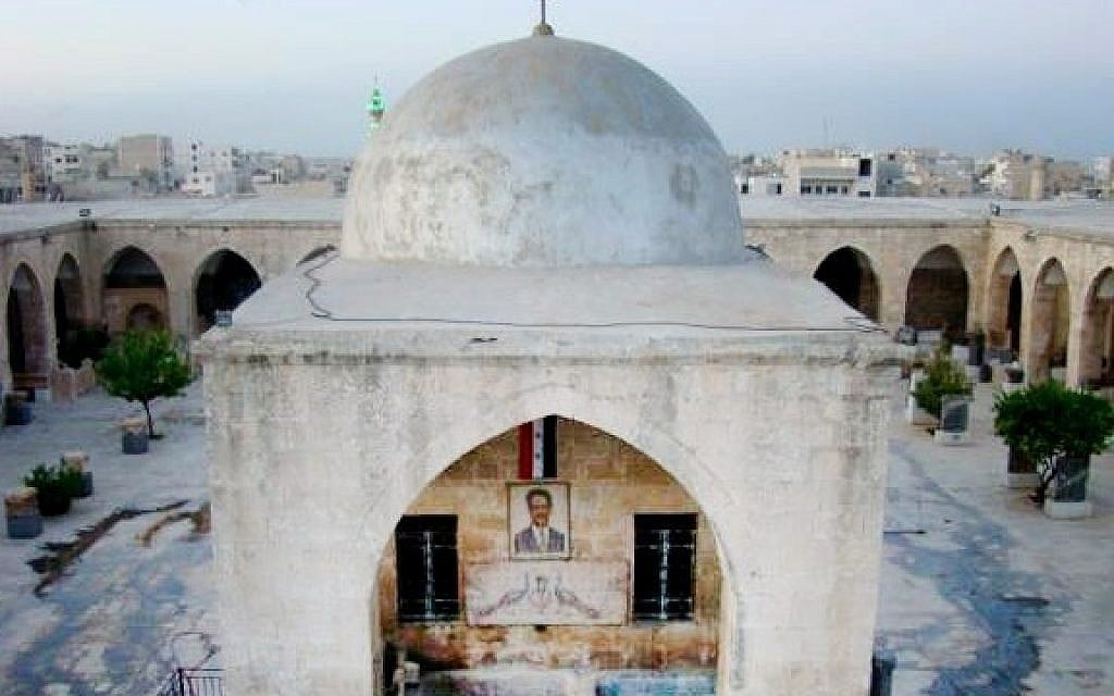 The courtyard of the Maarat al-Numan Mosaics Museum in Idlib province, Syria after it was hit by government bombing, June 16, 2015. (The Day After Heritage Initiative via AP)