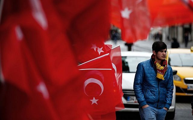 A man walks by the site of a suicide bombing in Istanbul on Sunday, March 20, 2016 (AP Photo/Emrah Gurel) A man walks by the site of a suicide bombing in Istanbul on Sunday, March 20, 2016 (AP Photo/Emrah Gurel)