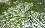 A rendering of planned smart city Croatá Laguna Ecopark in Sao Goncalo do Amarante, Brazil. (Courtesy of Croatá Laguna Ecopark via JTA)