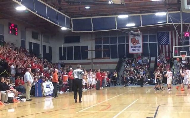 Fans of Catholic Memorial School cheer at a game with Newton North High School in suburban Boston on March 11, 2016. During the basketball game, CMS fans chanted, 'You killed Jesus,' at the predominantly Jewish high school. (Screen Capture: Nate Weitzer/Twitter) Fans of Catholic Memorial School cheer at a game with Newton North High School in suburban Boston on March 11, 2016. During the basketball game, CMS fans chanted, 'You killed Jesus,' at the predominantly Jewish high school. (Screen Capture: Nate Weitzer/Twitter)