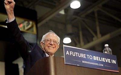 Democratic presidential candidate, Sen. Bernie Sanders, I-Vt., greets his supporters as he arrives at Grand Valley State University Field House Arena, Friday, March 4, 2016, in Allendale, Mich. (AP Photo/Nam Y. Huh) Democratic presidential candidate, Sen. Bernie Sanders, I-Vt., greets his supporters as he arrives at Grand Valley State University Field House Arena, Friday, March 4, 2016, in Allendale, Mich. (AP Photo/Nam Y. Huh)