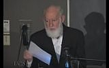 Jewish literary scholar Geoffrey Hartman (YouTube screenshot)